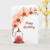 Carte d'anniversaire aux fleurs de pêcher (Fleur jaune)