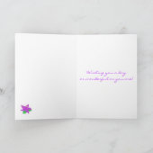 Carte d'anniversaire aux fleurs violettes (Intérieur)