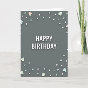 Carte d'anniversaire aux formes modernes