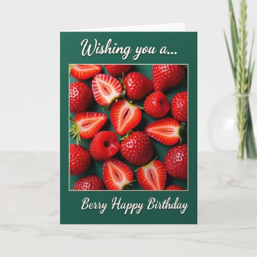 Carte d'anniversaire aux fruits rouges (Devant)