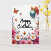 Carte d'anniversaire aux Gerbera Daisies (Fleur jaune)
