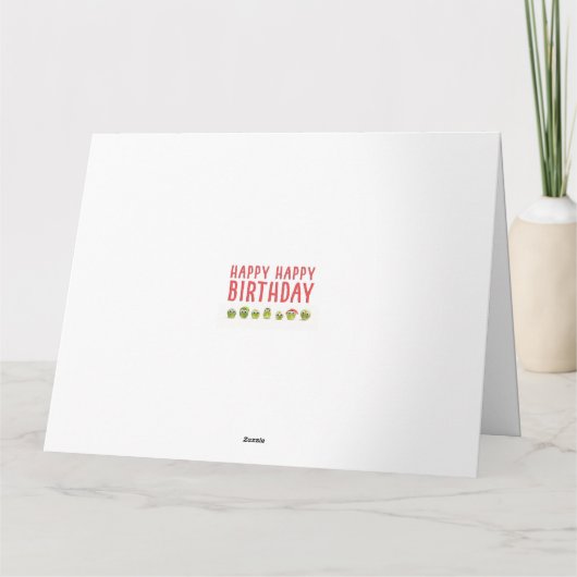 Carte d'anniversaire aux légumes pliés très drôle (Dos)