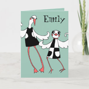 Carte d'anniversaire aux oiseaux super