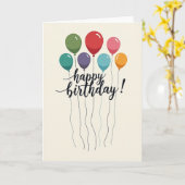 Carte d'anniversaire aux orbes vibrants (Fleur jaune)