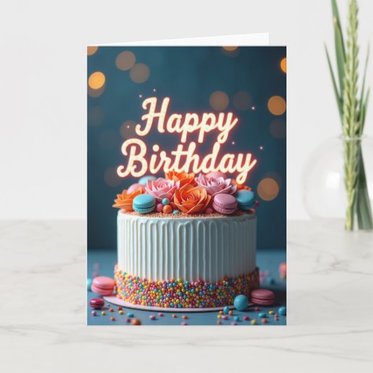 Carte d'anniversaire aux pépites sucrées (Devant)