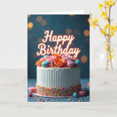 Carte d'anniversaire aux pépites sucrées (Fleur jaune)