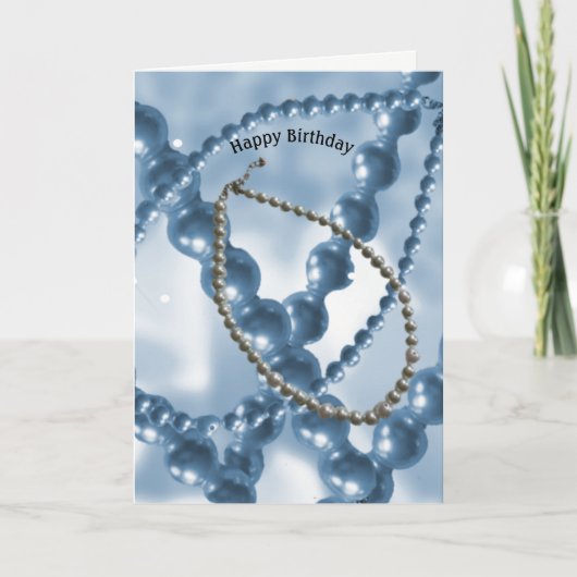 Carte d'anniversaire aux perles (Devant)