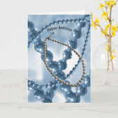 Carte d'anniversaire aux perles (Fleur jaune)