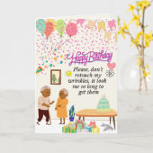 Carte d'anniversaire aux personnes âgées (Fleur jaune)