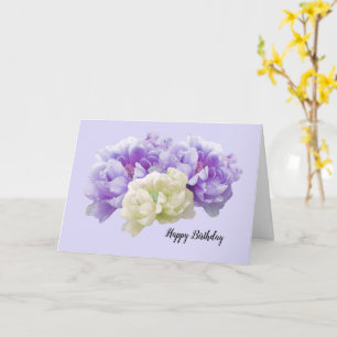 Carte d'anniversaire aux pivoines