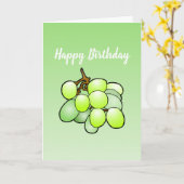 Carte d'anniversaire aux raisins pliés (Fleur jaune)