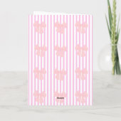 carte d'anniversaire aux rubans roses (Dos)