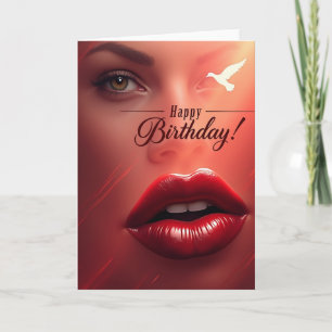 Carte d'anniversaire aux yeux noisette