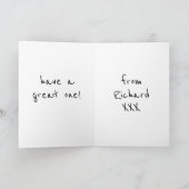 Carte d'anniversaire Avatar personnalisée (Intérieur)