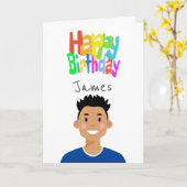 Carte d'anniversaire Avatar personnalisée (Fleur jaune)