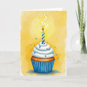 Carte d'anniversaire avec accent de saphir