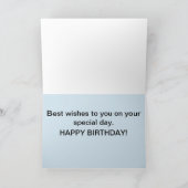 Carte d'anniversaire avec arc-en-ciel de bord de m (Intérieur)