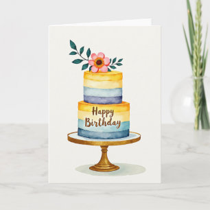 Carte d'anniversaire avec art dégradé