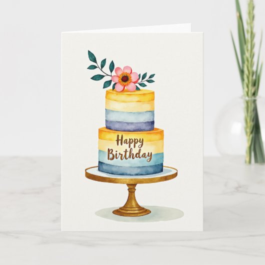 Carte d'anniversaire avec art dégradé (Devant)