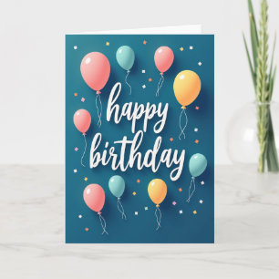 Carte d'anniversaire avec ballon souple