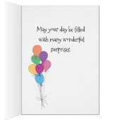 Carte d'anniversaire avec ballons (Intérieur (Droit))