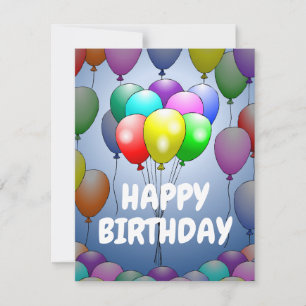 Carte d'anniversaire avec ballons