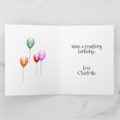 Carte d'anniversaire avec ballons (Intérieur)