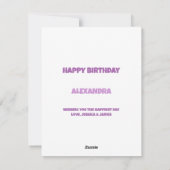 Carte d'anniversaire avec ballons et confettis (Dos)