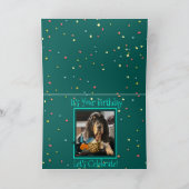 Carte d'anniversaire avec Basset Hound et Birdie (Intérieur)