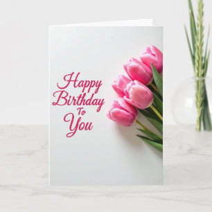 Carte d'anniversaire avec bourgeons de fuchsia