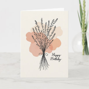 Carte d'anniversaire avec brindilles sucrées