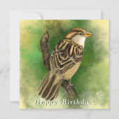 Carte d'anniversaire avec Bruant (Devant)