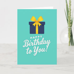Carte d'anniversaire avec cadeau Navy