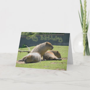 Carte d'anniversaire avec Capybara