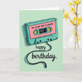 Carte d'anniversaire avec cassette audio (Fleur jaune)