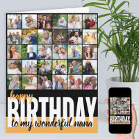 Carte d'anniversaire avec collage de 31 photos pou
