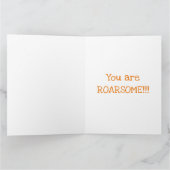 Carte d'anniversaire avec collage de lion personna (Intérieur)