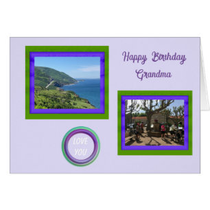 Carte d'anniversaire avec collage de photos de gra
