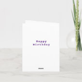 Carte d'anniversaire avec coucher de soleil romant (Dos)