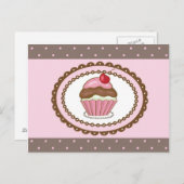 Carte d'anniversaire avec cupcake (Devant / Derrière)