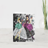 Carte d'anniversaire avec Dames Boire du Vin - Che (Dos)