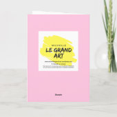 Carte d'anniversaire avec des fleurs et des enfant (Dos)