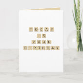 Carte d'anniversaire avec des lettres de jeu de mo (Devant)