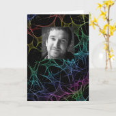 Carte d'anniversaire avec design abstrait (Fleur jaune)