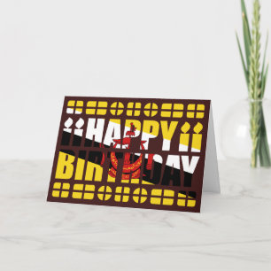 Carte d'anniversaire avec drapeau de Brunei