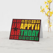 Carte d'anniversaire avec drapeau de Guinée-Bissau (Fleur jaune)