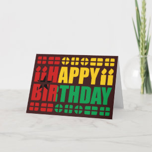 Carte d'anniversaire avec drapeau de Guinée-Bissau