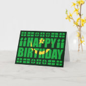 Carte d'anniversaire avec drapeau de Mauritanie (Fleur jaune)