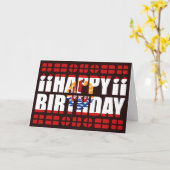 Carte d'anniversaire avec drapeau de Polynésie fra (Fleur jaune)