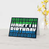 Carte d'anniversaire avec drapeau de Sierra Leone (Fleur jaune)